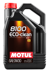 Motul 5L Synthetic Engine Oil 8100 0W30 4x5L ECO-CLEAN ACEA C2 API SM ST.JLR 03.5007