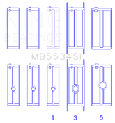 King Chrysler/Jeep 318ci (Size 030) Main Bearing Set