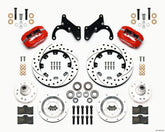 Wilwood Forged Dynalite Front Kit 12.19in Drilled Red 65-68 Chevy Impala -Drum Spindle