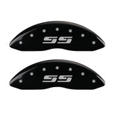 MGP 2 Caliper Covers Eng Front Silverado SS Blk Finish Sil Char 2008 Chevy Silverado 1500