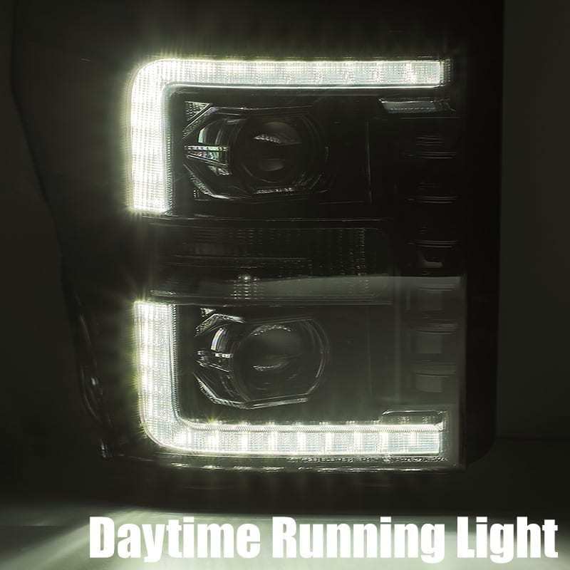 AlphaRex 11-16 Ford F-350 SD LUXX LED Proj Headlights Plank Style Chrm w/Activ Light/Seq Signal/DRL AlphaRex 11-16 Ford F-350 SD LUXX LED Proj Headlights Plank Style Chrm w/Activ Light/Seq Signal/DRL