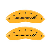 MGP 4 Caliper Covers Engraved Front & Rear With stripes/Journey Yellow finish black ch