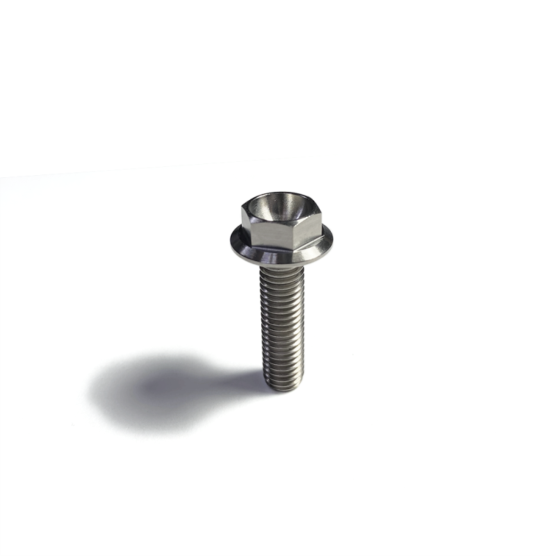 Ticon Industries Titanium Bolt Flanged M6x15x1TP 10mm 6pt Head Ticon Industries Titanium Bolt Flanged M6x15x1TP 10mm 6pt Head