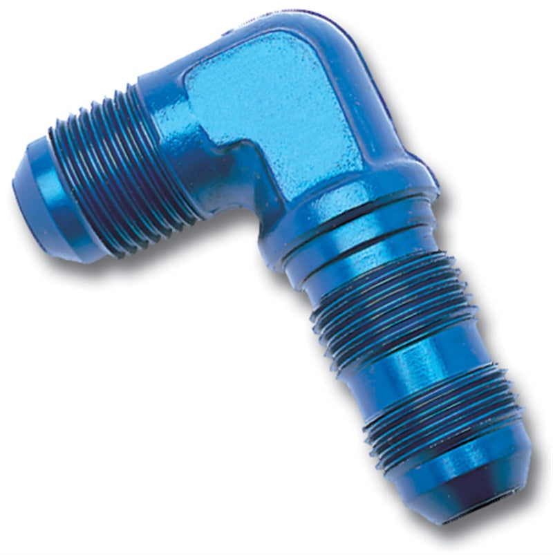 Russell Performance -10 AN 90 Degree Flare Bulkhead (Blue) Russell Performance -10 AN 90 Degree Flare Bulkhead (Blue)