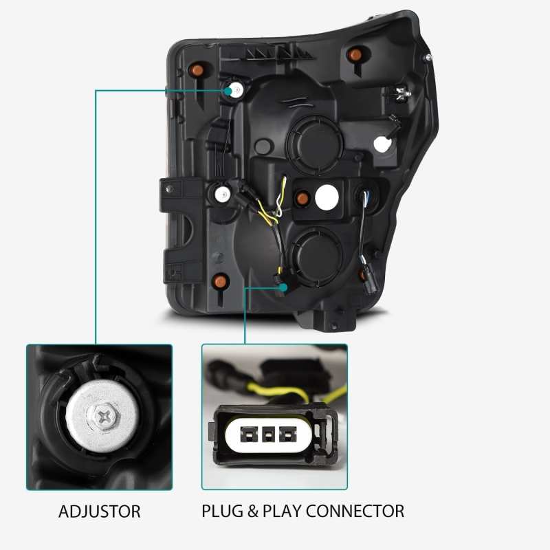 AlphaRex 11-16 Ford F-350 SD LUXX LED Proj Headlights Plank Style Chrm w/Activ Light/Seq Signal/DRL AlphaRex 11-16 Ford F-350 SD LUXX LED Proj Headlights Plank Style Chrm w/Activ Light/Seq Signal/DRL