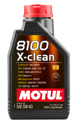 Motul 1L Synthetic Engine Oil 8100 5W40 X-CLEAN C3 -505 01-502 00-505 00-LL04