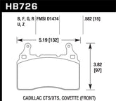Hawk DTC-80 13-16 Chevy Camaro SS Race Front Brake Pads