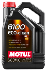 Motul 5L Synthetic Engine Oil 8100 0W30 4x5L ECO-CLEAN ACEA C2 API SM ST.JLR 03.5007