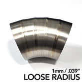 Ticon Industries 4in Dia 1.37D Loose Radius 45Deg Bend 1mm/.039in Pre Welded Titanium Pie Cut - 5pk
