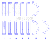 King Ford 281CI/330CI 4.6L/5.4L V8 (Size +0.25) Main Bearing Set