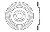 StopTech Sport Cross Drilled Brake Rotor - Front Right