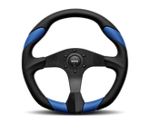 Momo Quark Steering Wheel 350 mm - Black Poly/Black Spokes