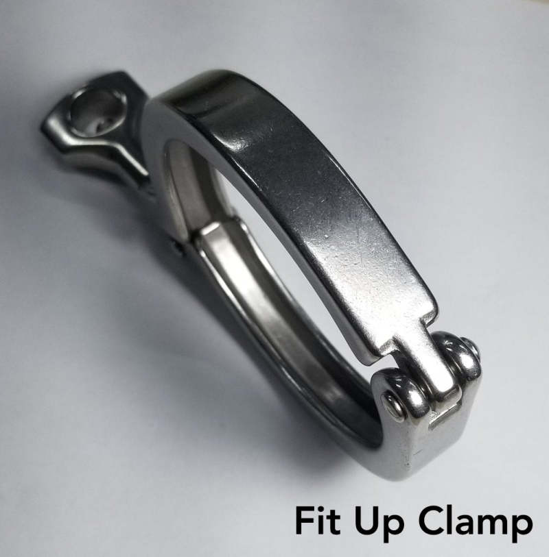 Ticon Industries 2.5in Stainless Steel Tri-Clover Clamp Heavy Duty Single Pin w/Silicone Gasket Ticon Industries 2.5in Stainless Steel Tri-Clover Clamp Heavy Duty Single Pin w/Silicone Gasket