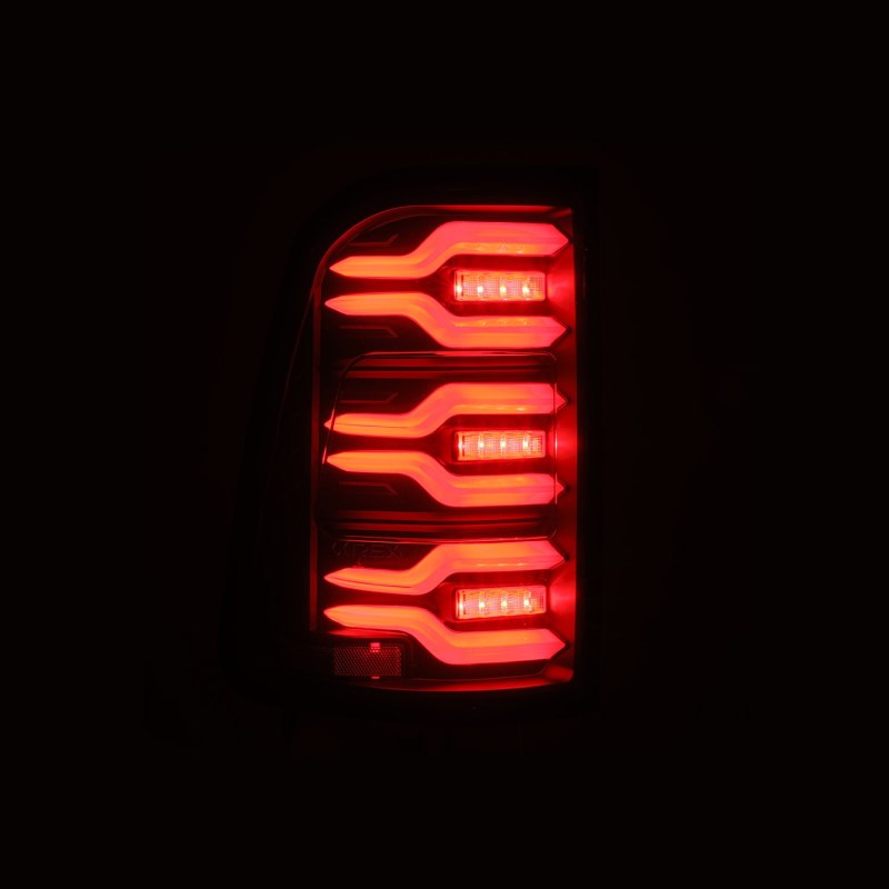 AlphaRex 19-21 Dodge Ram 1500 Luxx-Series LED Tail Lights Black w/Activ Light/Seq Signal AlphaRex 19-21 Dodge Ram 1500 Luxx-Series LED Tail Lights Black w/Activ Light/Seq Signal