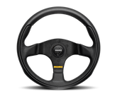 Momo Team Steering Wheel 300 mm - 4 Black Leather/Black Spokes