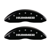 MGP 4 Caliper Covers Engraved Front & Rear Hummer Black finish silver ch