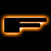 ORACLE Lighting Universal Illuminated LED Letter Badges - Matte Black Surface Finish - F