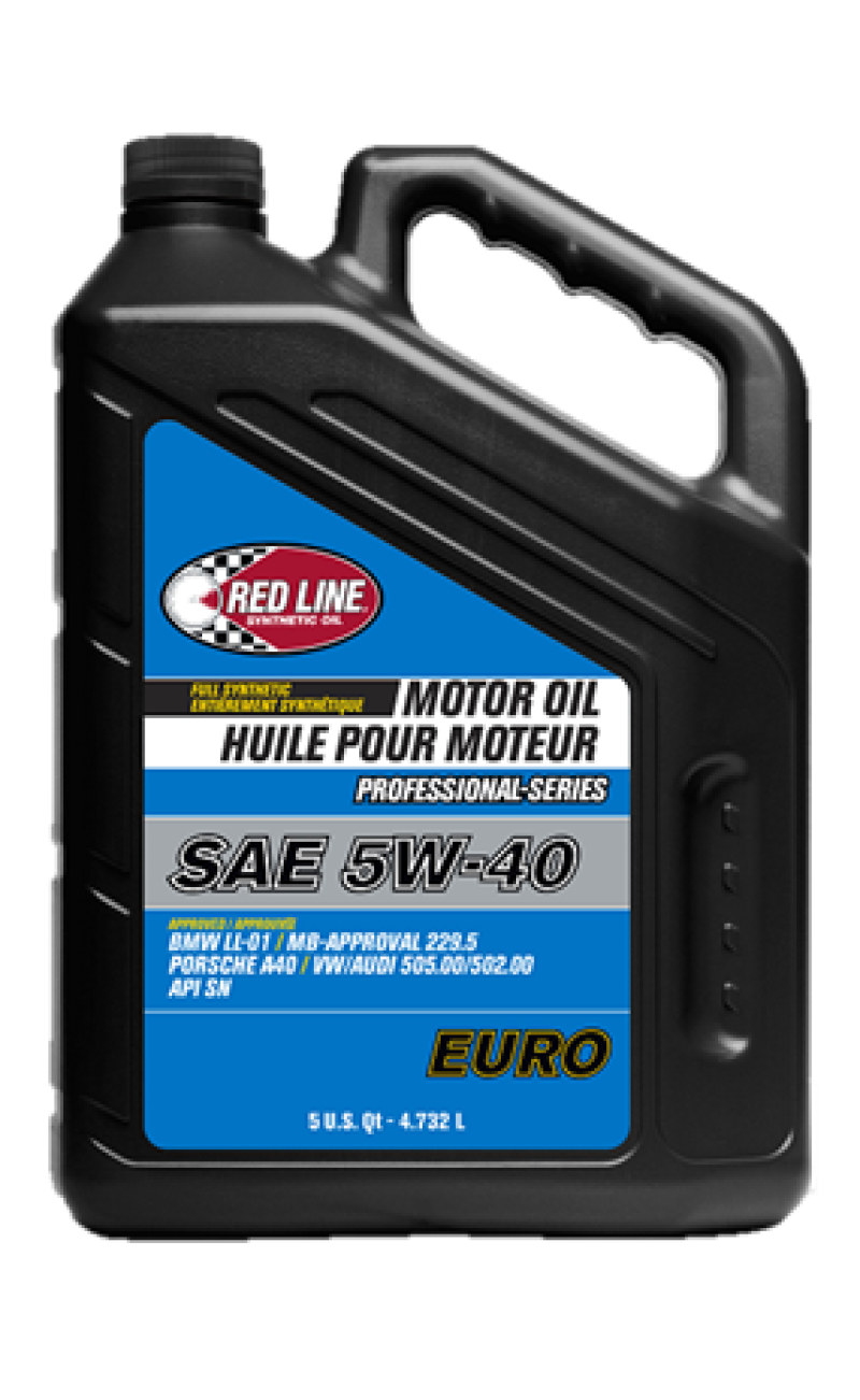 Red Line Professional Series Euro 5W40 Motor Oil - 5 Quart Red Line Professional Series Euro 5W40 Motor Oil - 5 Quart
