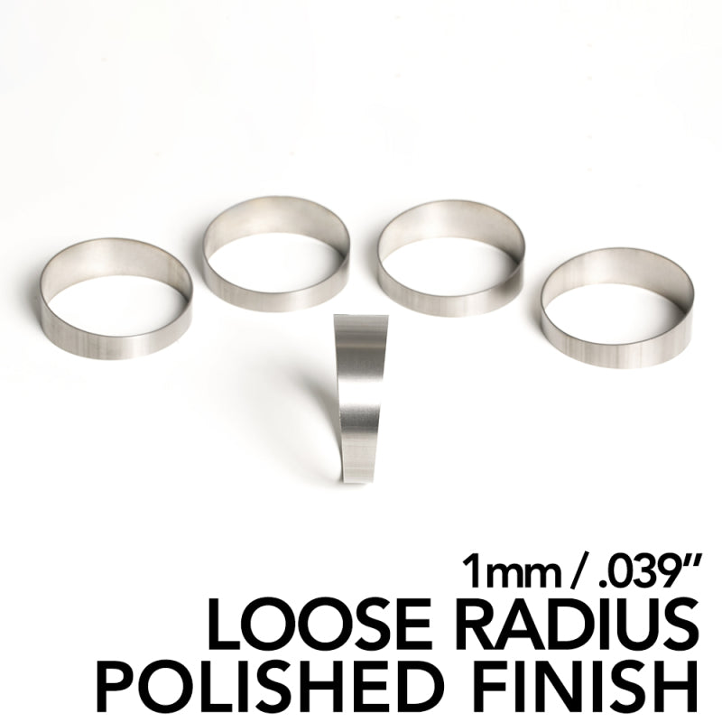 Ticon Industries 2.5in 45 Degree 1.5D CLR 1mm/.039in Wall Polished Titanium Pie Cuts - 5pk Ticon Industries 2.5in 45 Degree 1.5D CLR 1mm/.039in Wall Polished Titanium Pie Cuts - 5pk