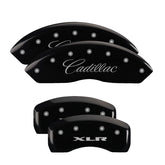 MGP 4 Caliper Covers Engraved Front & Rear MGP Black Finish Silver Char 2019 GMC Arcadia