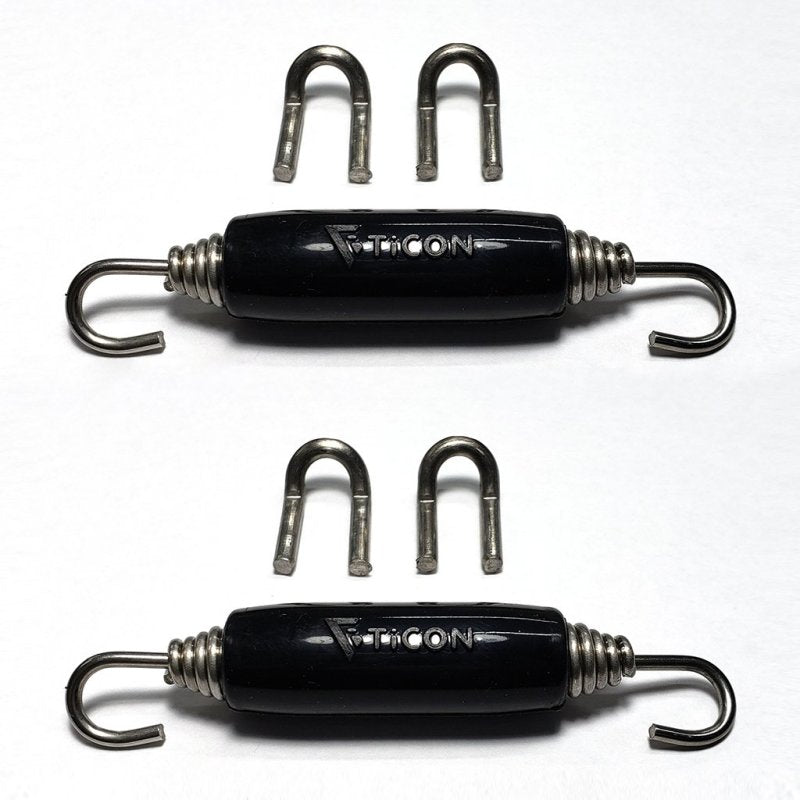 Ticon Industries Black Silicone Titanium Spring Tab and Spring Kit (4 Tabs/2 Springs) - 2 Pack Ticon Industries Black Silicone Titanium Spring Tab and Spring Kit (4 Tabs/2 Springs) - 2 Pack