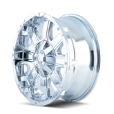 Mayhem 8030 Chaos 20x9 / 8x180 BP / 18mm Offset / 124.1mm Hub Chrome Wheel