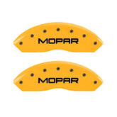 MGP 2 Caliper Covers Engraved Front Mopar Yellow Finish Black Char 2006 Jeep Wrangler