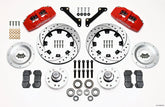 Wilwood Dynapro 6 Front Hub Kit 12.19in Drilled Red 79-81 Camaro