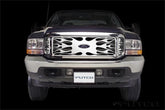 Putco 99-04 Ford SuperDuty w/ Logo CutOut (incl Side Vents) Flaming Inferno Stainless Steel Grille