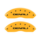 MGP 4 Caliper Covers Engraved Front & Rear Denali Yellow Finish Black Char 2017 GMC Acadia