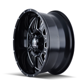 Mayhem 8100 Monstir 20x9 / 5x127 BP / 18mm Offset / 87mm Hub Black w/ Milled Spokes Wheel