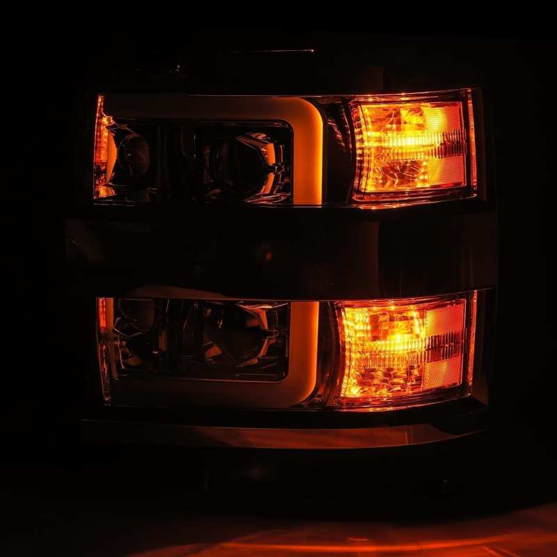 AlphaRex 15-19 Chevy Silverado 2500HD PRO-Series Headlight Plank Chrome w/Activ Light/Seq Signal/DRL AlphaRex 15-19 Chevy Silverado 2500HD PRO-Series Headlight Plank Chrome w/Activ Light/Seq Signal/DRL