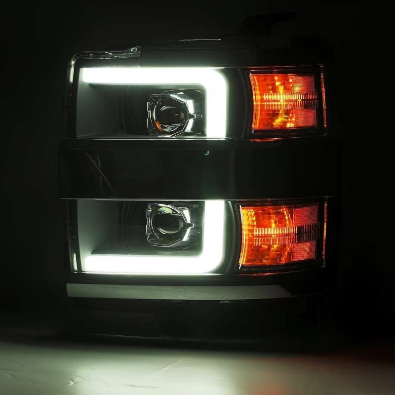 AlphaRex 15-19 Chevy Silverado 2500HD PRO-Series Headlight Plank Chrome w/Activ Light/Seq Signal/DRL AlphaRex 15-19 Chevy Silverado 2500HD PRO-Series Headlight Plank Chrome w/Activ Light/Seq Signal/DRL