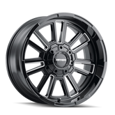 Mayhem 8115 Apollo 20x9 / 5x127 BP / 0mm Offset / 87.1mm Hub Black w/ Milled Spokes Wheel