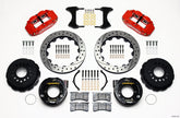 Wilwood Narrow Superlite 4R Rear P-Brk Kit 12.88in Drill Red 2005-2014 Mustang