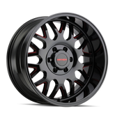 Mayhem 8110 Tripwire 20x9 / 6x139.7 BP / 18mm Offset / 106mm Hub Black w/ Prism Red Wheel