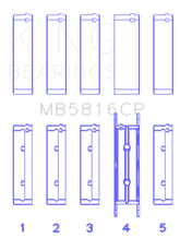 King Ford 391CI 32V Turbo V8 Power Stroke/ O/S .040in (Size 0.25) Main Bearing Set