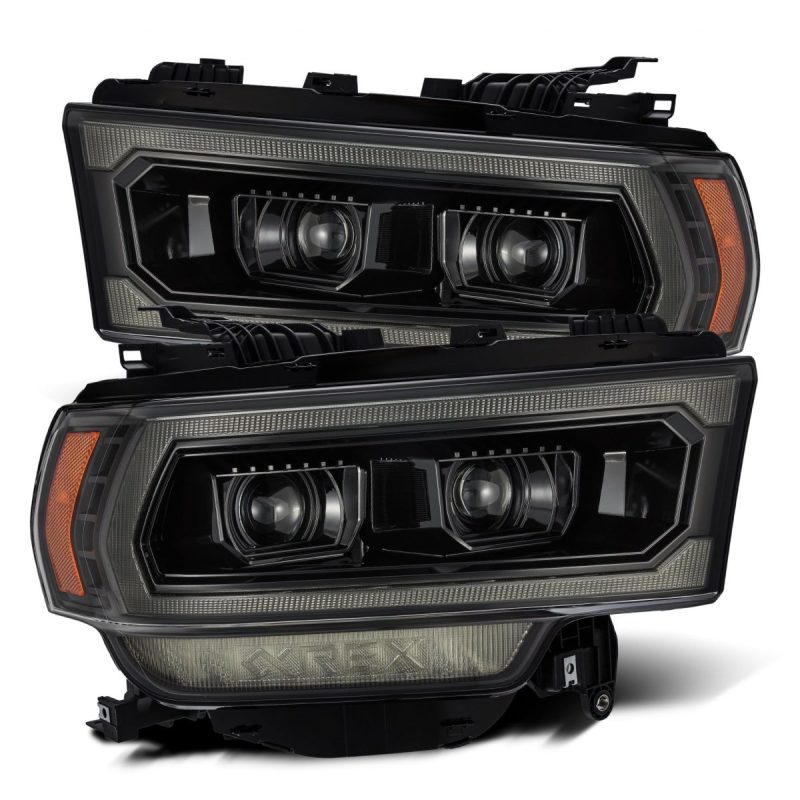 AlphaRex 19-21 Ram 2500 LUXX LED Proj Headlights Plank Style Alpha Blk w/Activ Light/Seq Signal/DRL AlphaRex 19-21 Ram 2500 LUXX LED Proj Headlights Plank Style Alpha Blk w/Activ Light/Seq Signal/DRL