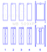 King Chevrolet 400 V8 Coated Performance Rod Bearing Set
