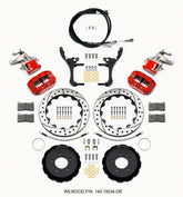 Wilwood Dynapro Radial4 / MC4 Rear Kit 12.88 Drilled Red 2006-15 Miata w/Lines & Cables