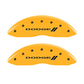 MGP 4 Caliper Covers Engraved F & R w/ Stripes/Dodge Yellow Finish Black Char 2006 Dodge Durango
