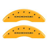 MGP 4 Caliper Covers Engraved Front & Rear Dodge Yellow Finish Black Char 2010 Dodge Ram 3500