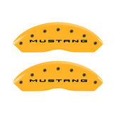 MGP 4 Caliper Covers Engraved Front 2015/Mustang Engraved Rear 2015/37 Yellow finish black ch