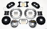 Wilwood Narrow Superlite 4R Rear P-Brk Kit 12.88in Chevy 12 Bolt w/ C-Clips Stggrd mt