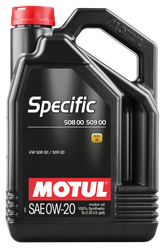 Motul 5L Specific 508 0W20 Oil - Acea A1/B1 / VW 508.00/509.00 / Porsche C20