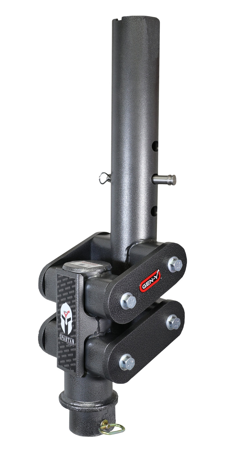 Gen-Y Spartan Torsion-Flex 5in Offset 4in RD Tube Gooseneck 2-5/16in Coupler Extended Height