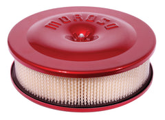 Moroso Race/Street Air Cleaner - 8-1/2in x 2-3/8in Filter - Aluminum - Red Powder Coat
