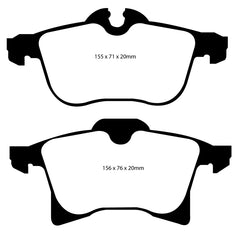 EBC 08-09 Saturn Astra 1.8 Yellowstuff Front Brake Pads