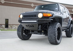 N-Fab M-RDS Front Bumper 06-18 Toyota FJ Cruiser - Gloss Blk - 1pc 1.75in Tubing - w/Skid Plate