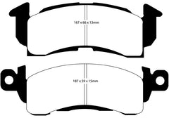 EBC 85-90 Chevrolet Astro Van 2WD Greenstuff Front Brake Pads